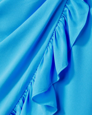 Alisa Wrap Dress, Lunar Blue, large image undefined