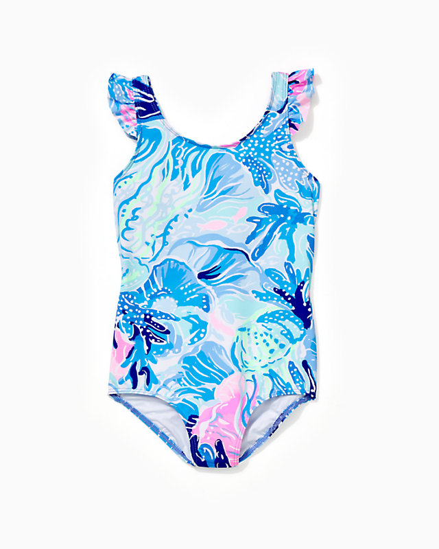 UPF 50+ Girls Issie One-Piece Swimsuit, , large - Lilly Pulitzer