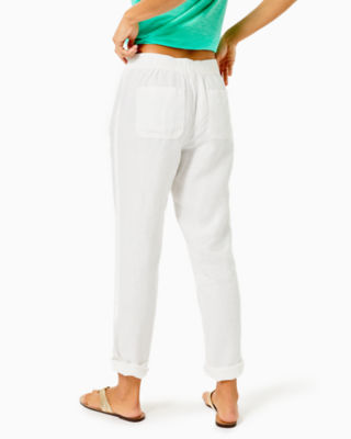 31" Taron Mid-Rise Linen Pant, Resort White, large image 1