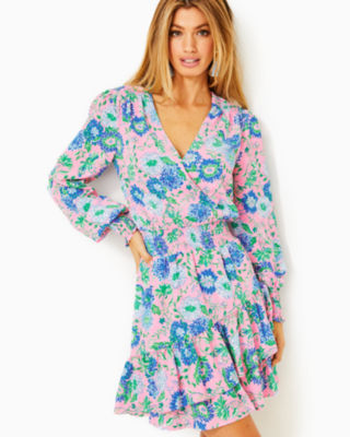 Cristiana Stretch Dress, Conch Shell Pink Rumor Has It, large - Lilly Pulitzer