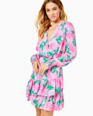 Lilly Pulitzer Cristiana Stretch Dress In Pink Blossom Try Your Zest