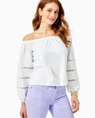 Image of Lilly Pulitzer Katt Off-The-Shoulder Top