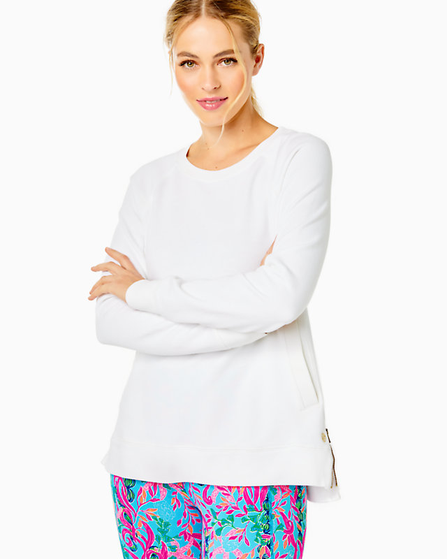 Luxletic Beach Comber Pullover, Resort White, large - Lilly Pulitzer