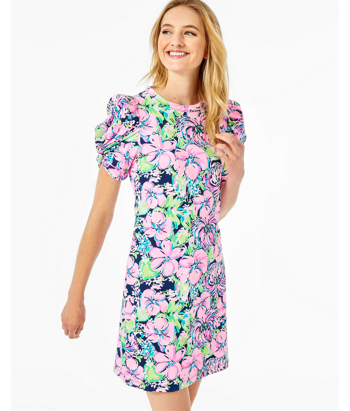 Lilly Pulitzer Anabella T-shirt Dress In High Tide Navy Tall Order ...