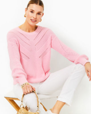 Knit Sweater - Light pink melange - Ladies