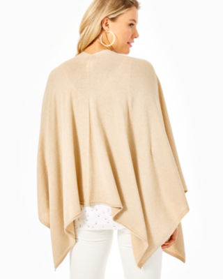 Terri Sweater Wrap, Heathered Sand Bar Metallic, large image 2 - Lilly Pulitzer