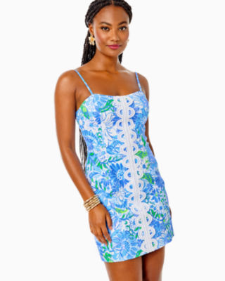 Lilly Pulitzer Shelli Stretch Dress In Frenchie Blue Suns Out
