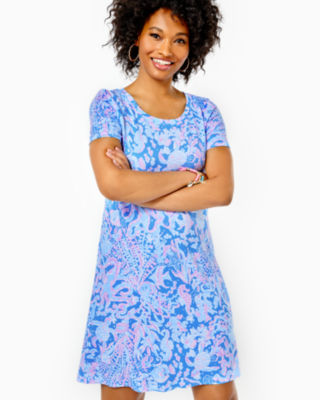 Lilly Pulitzer Cody T-shirt Dress In Low Tide Navy Bouquet All Day |  ModeSens