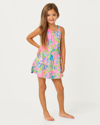 Lilly Pulitzer Girls Mini Loro Swing Dress In Pink