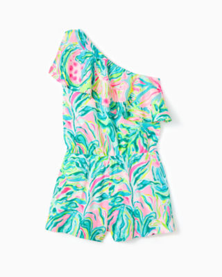 Girls Sansa One-Shoulder Romper, , large - Lilly Pulitzer