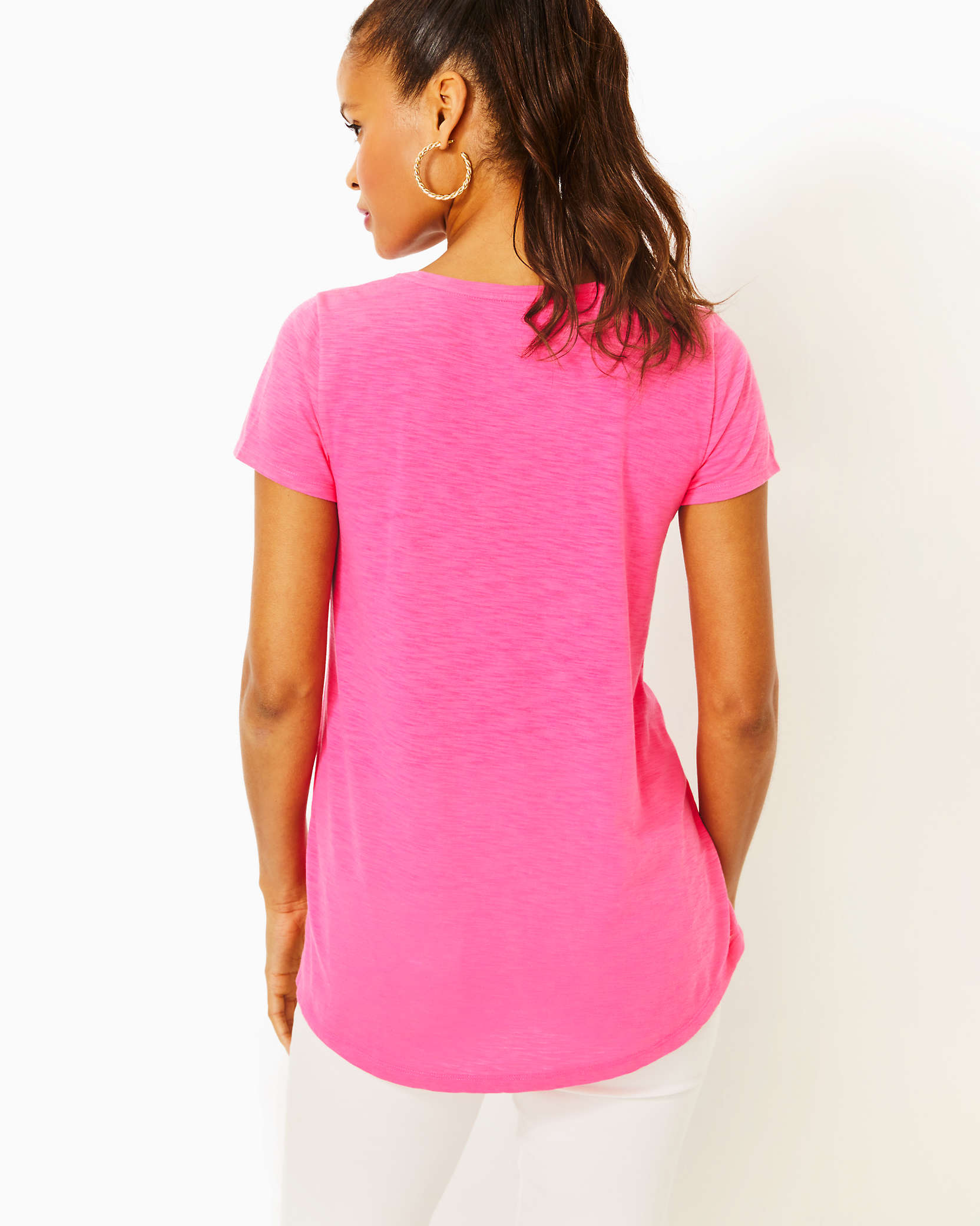 Shop Lilly Pulitzer Etta Scoopneck Top In Roxie Pink