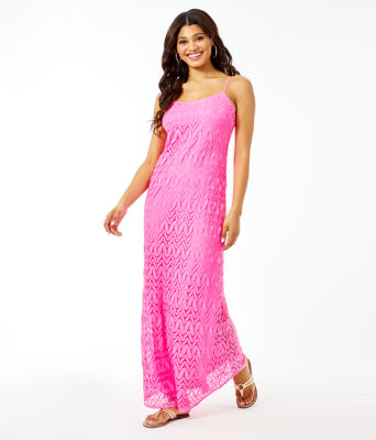 lilly pulitzer pink maxi dress