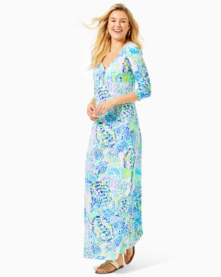 Lilly Pulitzer Palmetto Maxi Dress In Multi Shell Of A Party