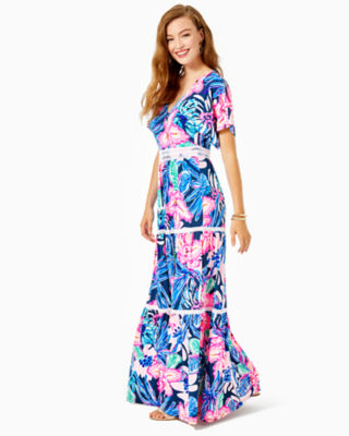 lilly pulitzer silk maxi dress