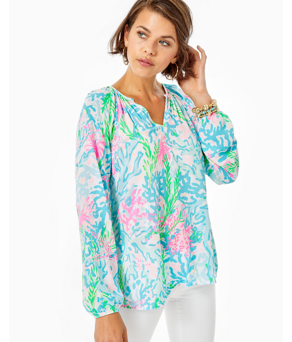 Lilly Pulitzer Willa Top In Multi Shell Of A Party | ModeSens