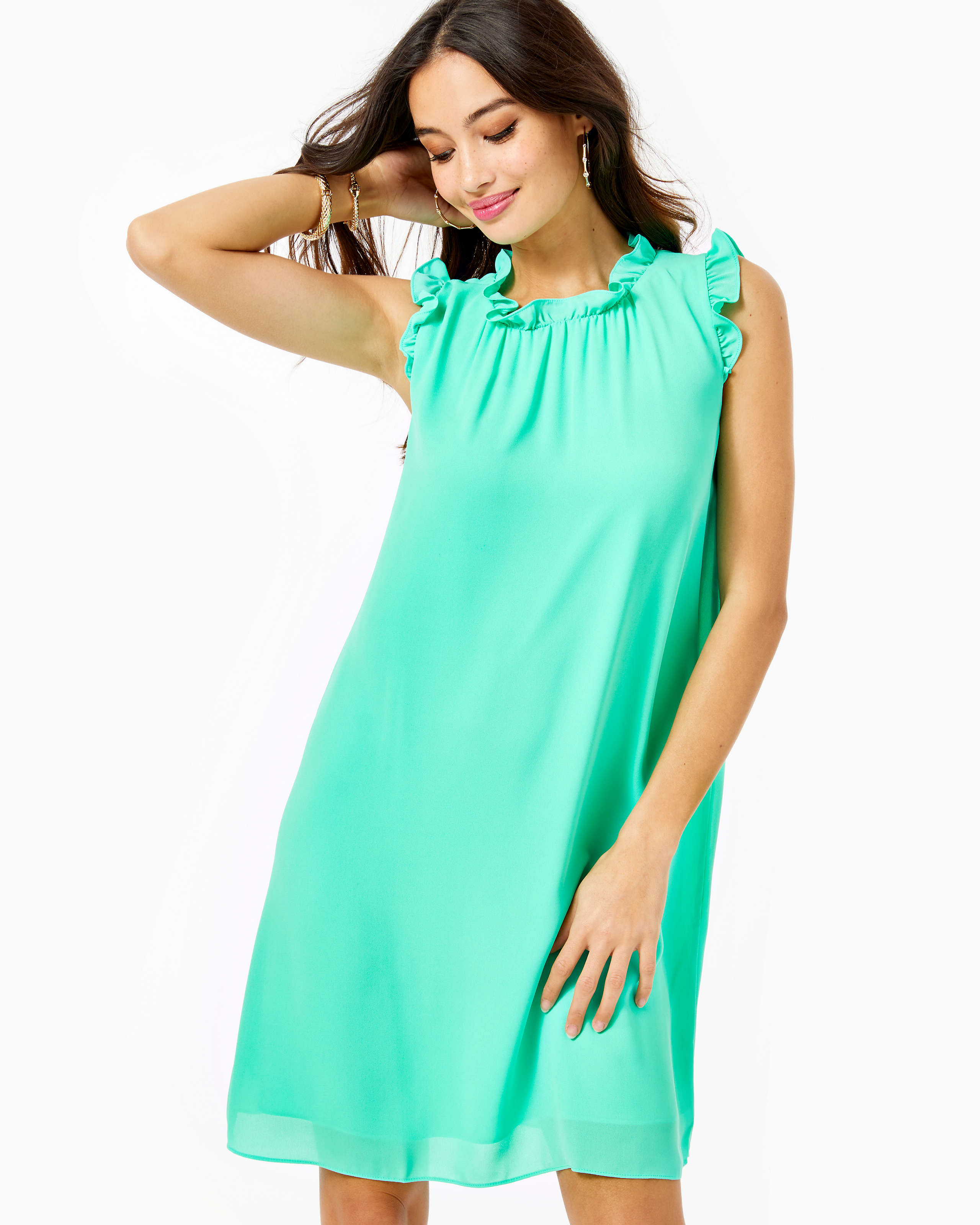 Talisa Dress, Gustavia Green, large - Lilly Pulitzer Zoomed