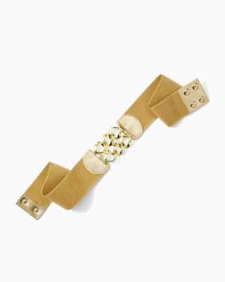 Bianca Stretch Belt, Natural X Metallic, large - Lilly Pulitzer