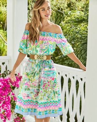 Bianca Stretch Belt, Natural X Metallic, large image 3 - Lilly Pulitzer