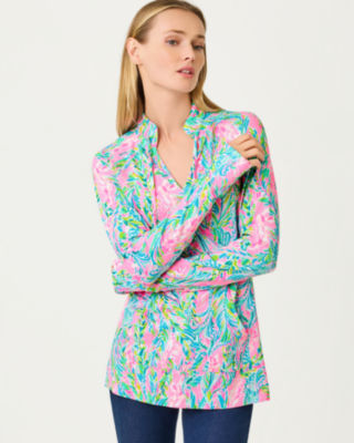 Lilly Pulitzer Upf 50+ Luxletic Cassi Popover In Animal Print