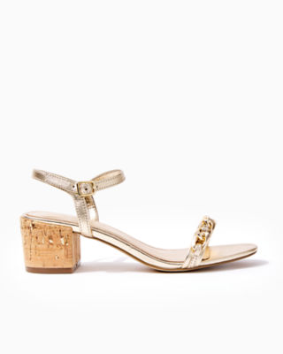 lilly pulitzer gold sandals