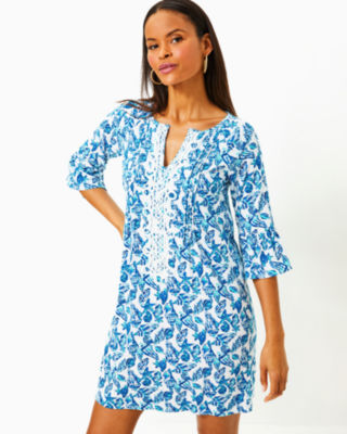 Shop Lilly Pulitzer Krysta Tunic Dress In Resort White Shell Collector