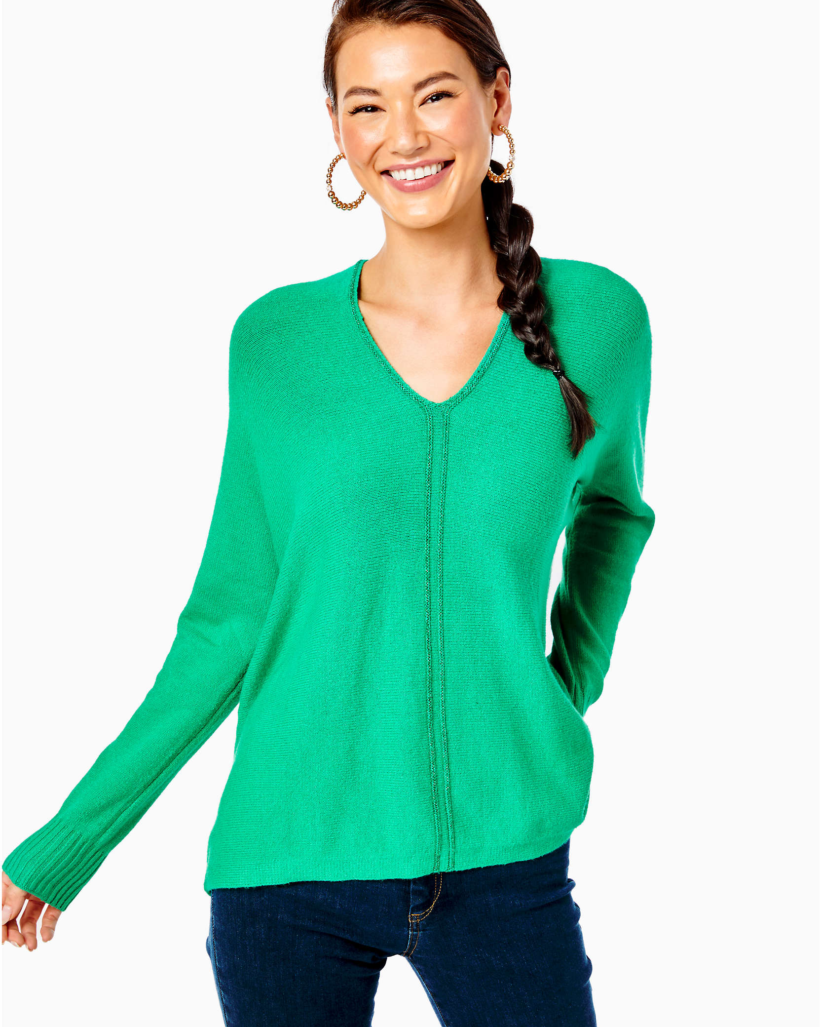 Lilly Pulitzer Sevie Dolman Sweater In Botanical Green