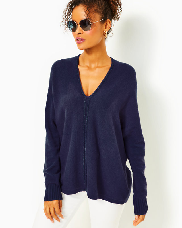 Sevie Dolman Sleeve Sweater, Low Tide Navy, large - Lilly Pulitzer