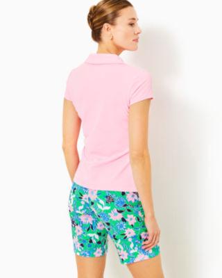 Frida Scallop Polo UPF 50 Plus – Splash of Pink - Your Lilly Pulitzer Store