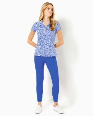 UPF 50+ Luxletic Frida Scallop Polo Top, Martinique Blue Zee Bebe, large image 3