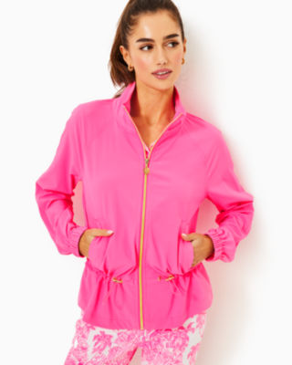 Lilly Pulitzer Upf 50+ Luxletic Islanna Performance Jacket In Roxie Pink