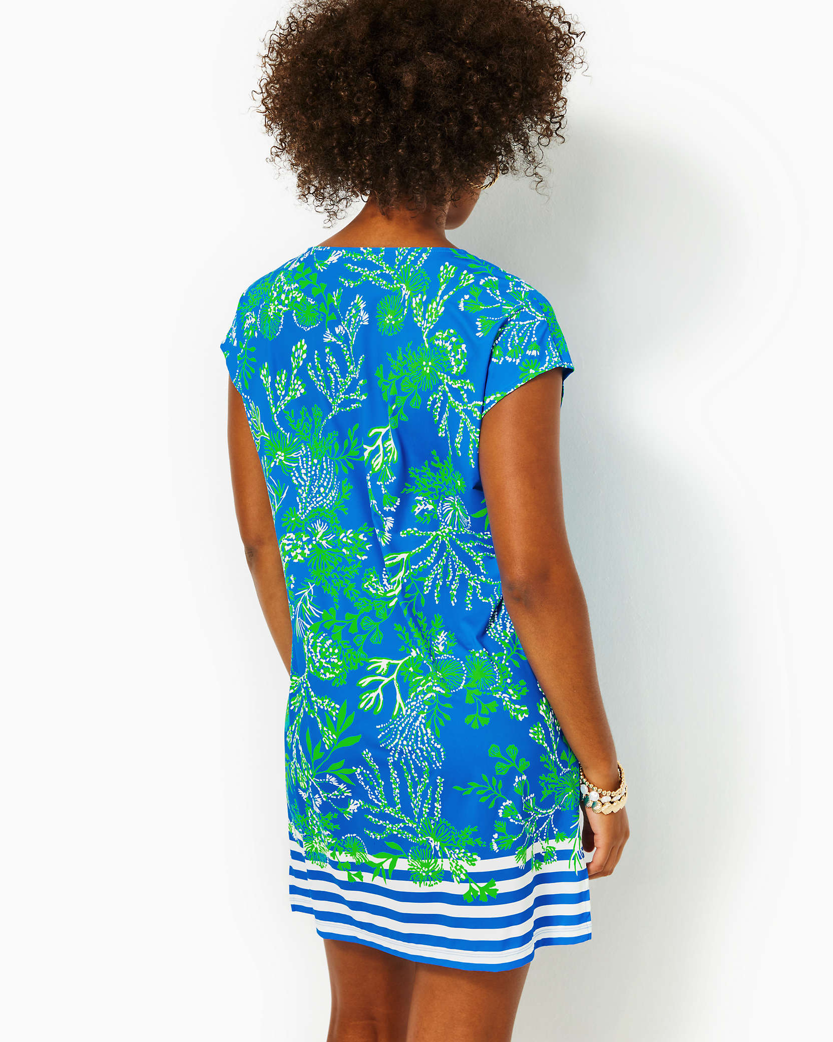Shop Lilly Pulitzer Talli Cover-up In Briny Blue A Bit Salty Engineered Coverup