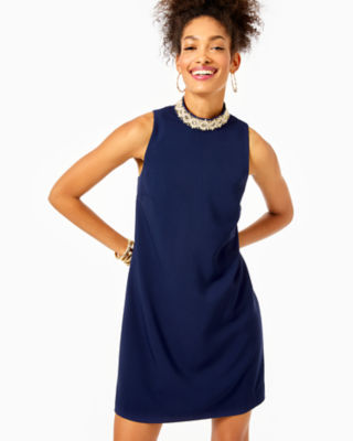 Shift and Shout Navy Blue Shift Dress