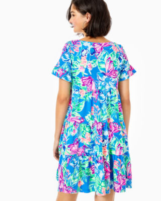 Jodee Swing Dress, Pundy Blue Isle Be Back, large image null - Lilly Pulitzer