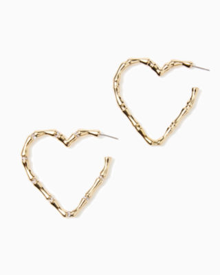 Heart shaped store bamboo earrings