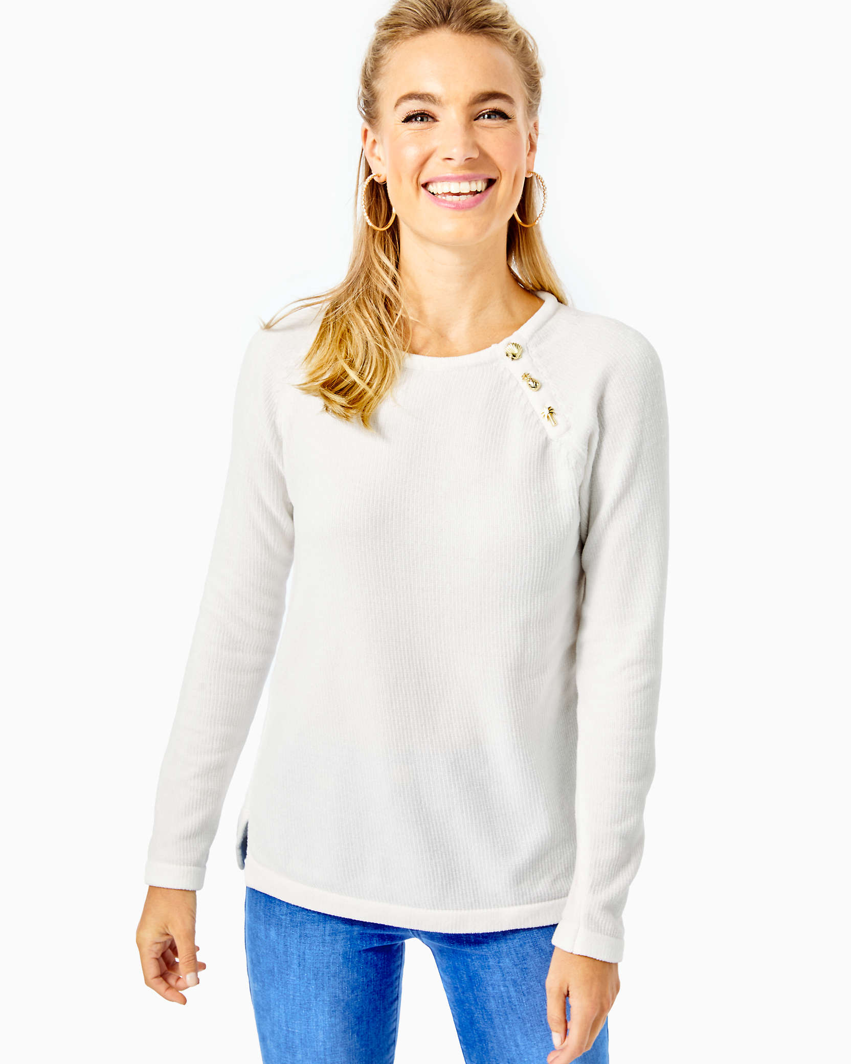 Lilly Pulitzer Pippin Sweater In Coconut