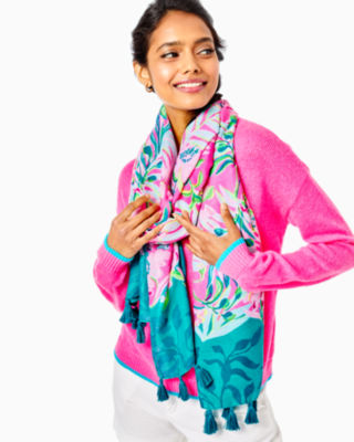 Lilly Pulitzer Resort Scarf In Coconut Safari Sanctuary  Lucky Charms Lilly Pulitzer Scarf main image 0