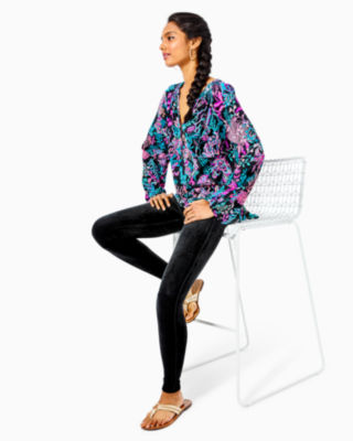 Myria Velour Legging - High Tide Navy – The Islands - A Lilly Pulitzer  Signature Store