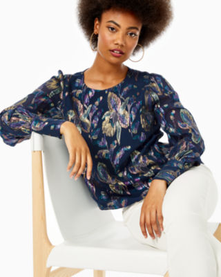 Image of Lilly Pulitzer Lambert Silk Top