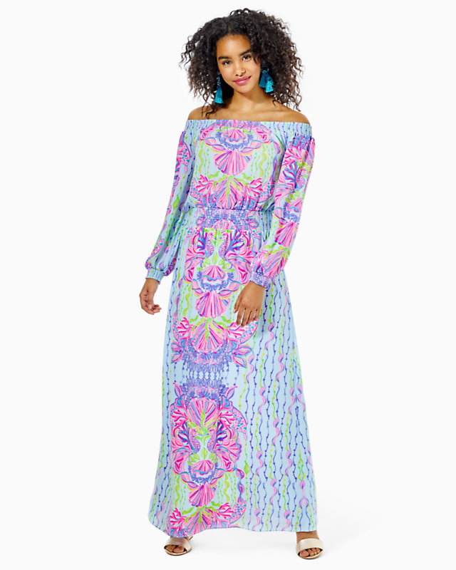Bria Off-The-Shoulder Maxi Dress, , large - Lilly Pulitzer