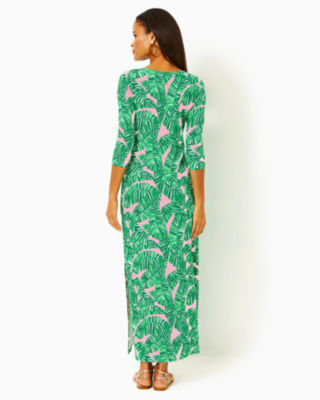 Morgann Maxi Dress, Conch Shell Pink Lets Go Bananas, large image undefined