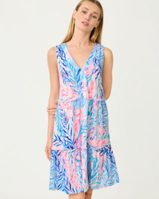 Lilly Pulitzer Lorina Swing Dress In Blue