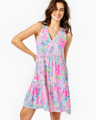Lilly Pulitzer Lorina Swing Dress In Multi Flock Full Of Fun