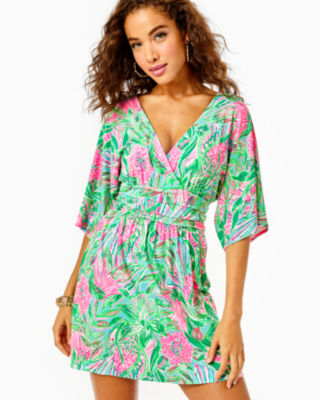 Lilly Pulitzer Parigi Skort Romper In Blue Ibiza Cabana Cocktail