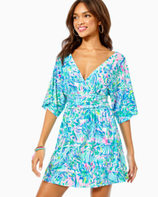 Lilly Pulitzer Parigi Skort Romper In Blue Ibiza Cabana Cocktail | ModeSens