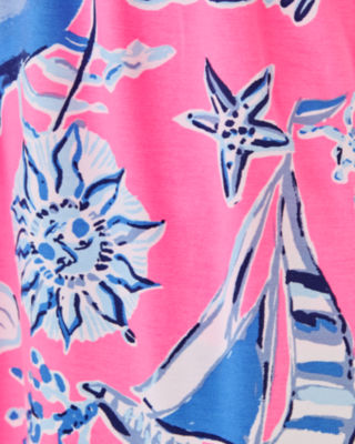Parigi Skort Romper, Rousseau Pink Oversized Barefoot Beachcombers, large image 4