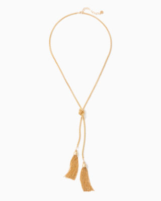 Gold on sale tassel necklace