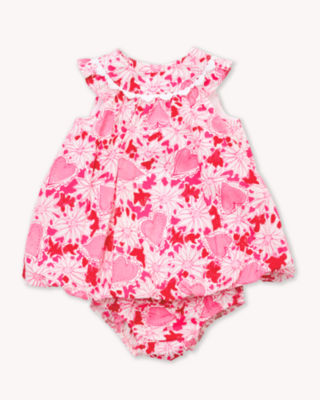 Baby Paloma Bubble Dress, Coconut Dear Heart, large