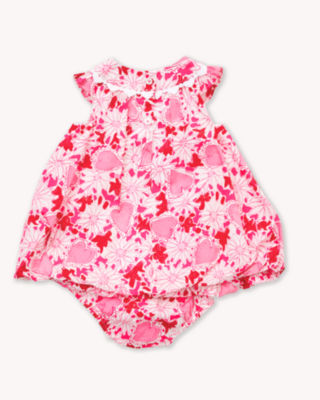 Baby Paloma Bubble Dress, Coconut Dear Heart, large image 1