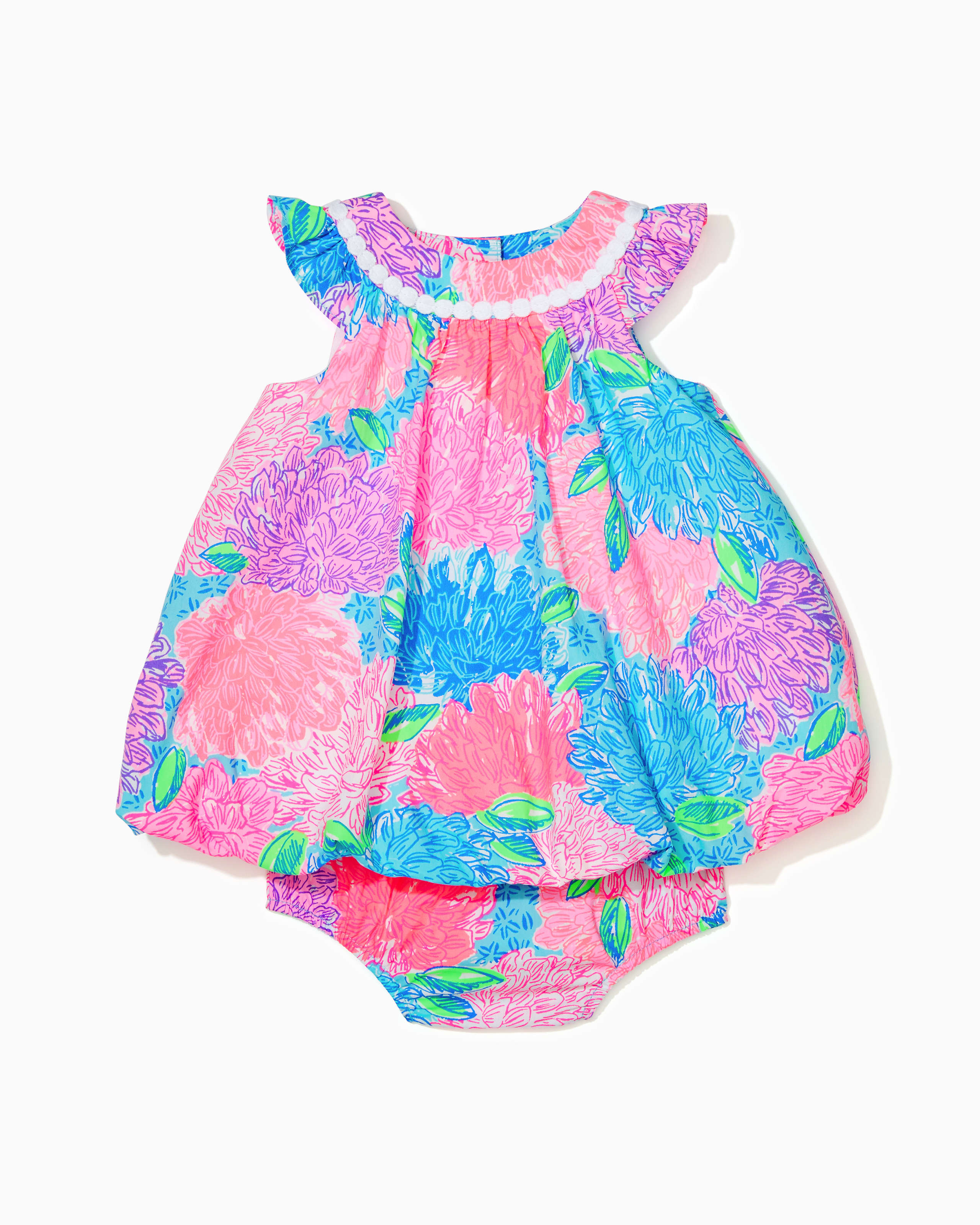 Baby Paloma Bubble Dress, Multi Beach House Blooms, large - Lilly Pulitzer Zoomed