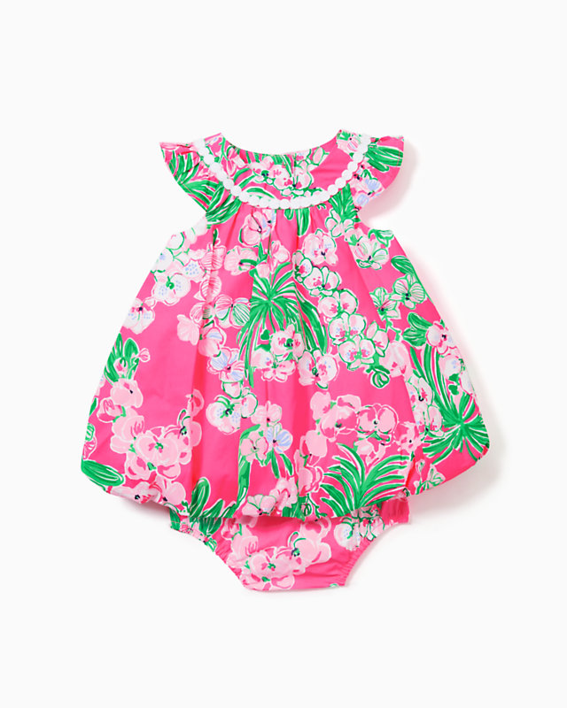 Baby Paloma Bubble Dress, Roxie Pink Worth A Look, large - Lilly Pulitzer